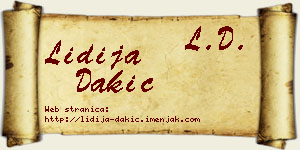 Lidija Dakić vizit kartica